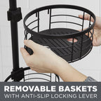  Rust-Resistant Tension Pole Shower Caddy, 3 Shelves, Oil Rubbed Bronze Finish