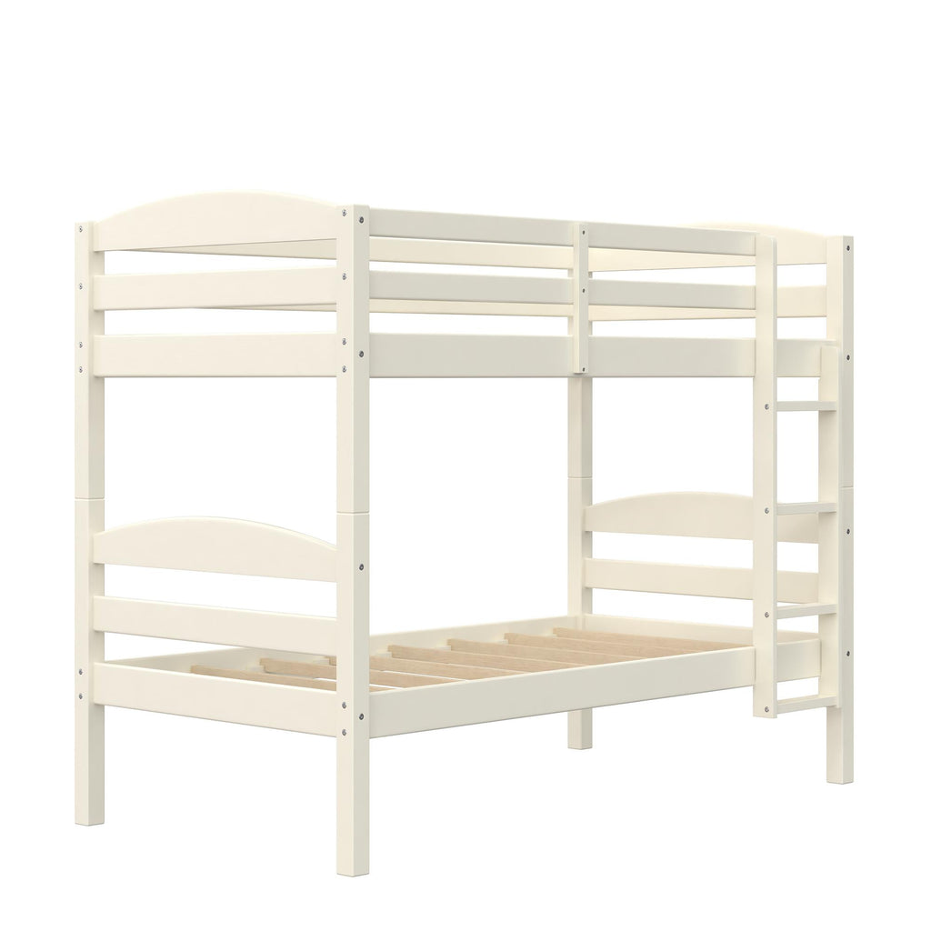  Leighton Solid Wood Twin-over-Twin Convertible Bunk Bed, Vanilla