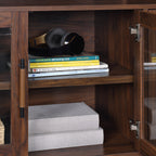  Reading Refined Farmhouse TV Stand for TVs up to 65", Walnut Finish