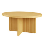 Open Box  Lillian Fluted Coffee Table, Natural Pine Finish
