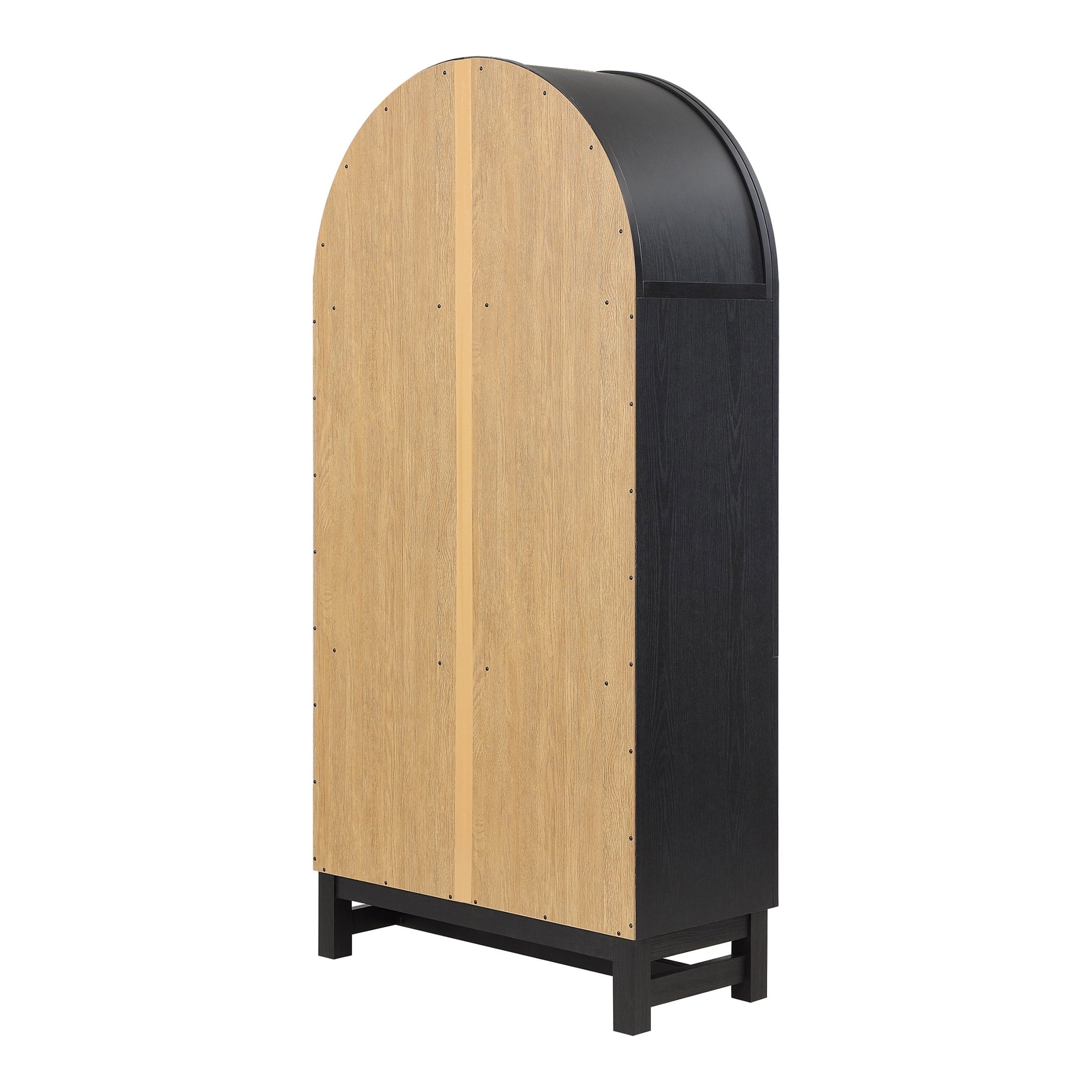  Juliet Kitchen Rounded Arch Cabinet, Rich Black
