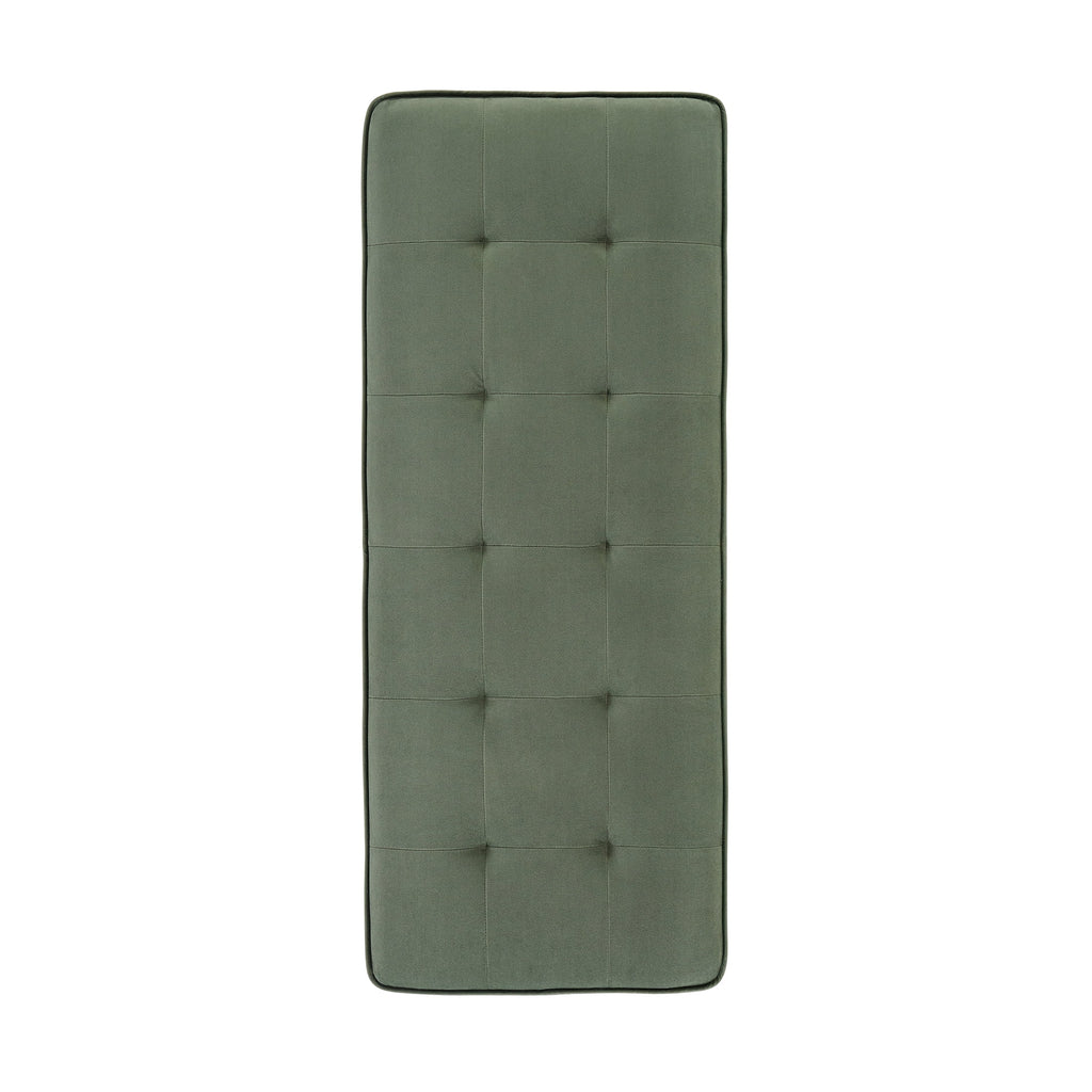  Colton 44" Upholstered Accent Bench, Olive