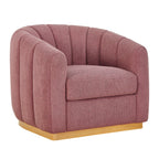  Lillian Accent Swivel Chair, Rose Boucle