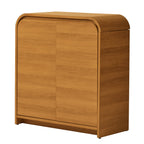  Juliet Curved Accent Cabinet, Warm Honey