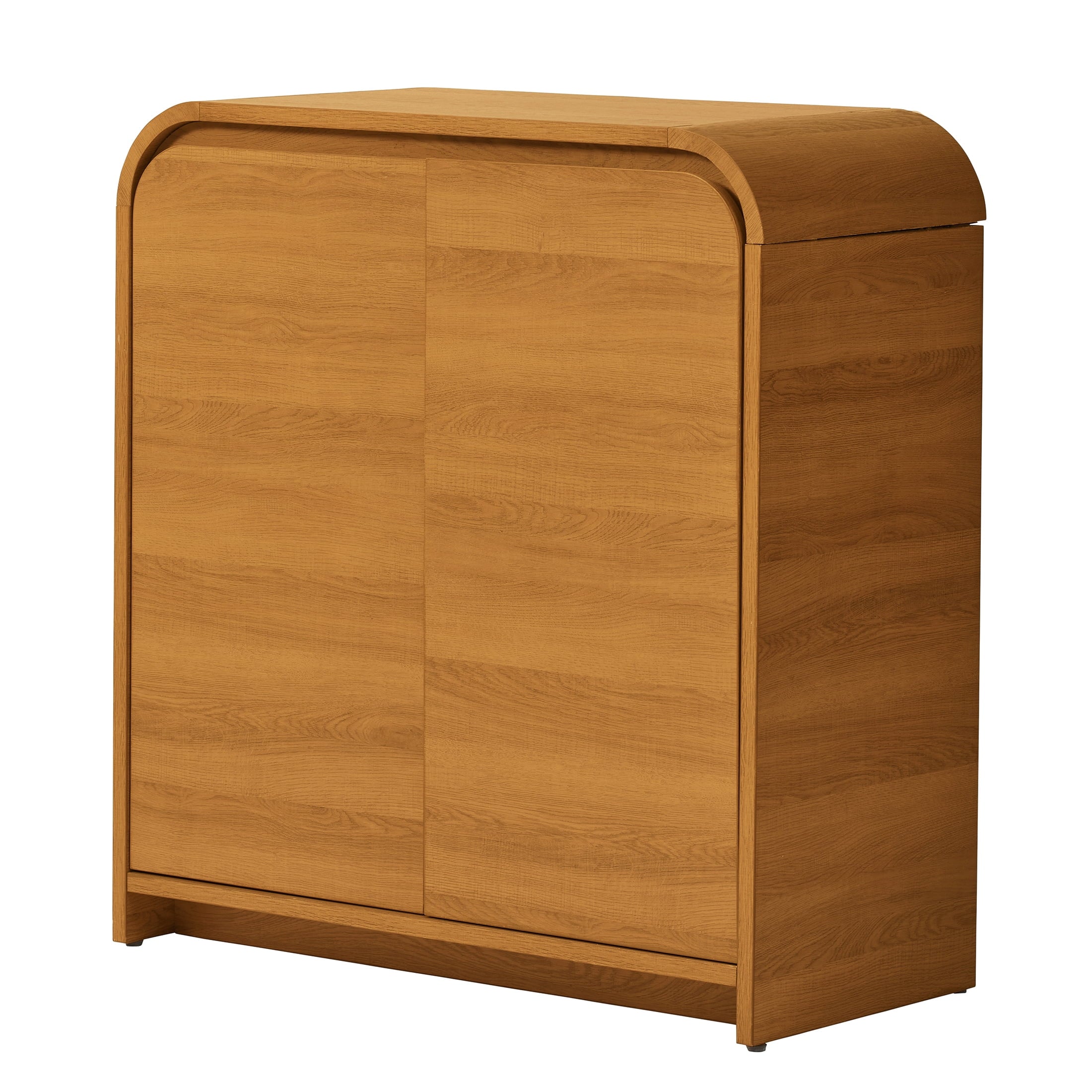  Juliet Curved Accent Cabinet, Warm Honey