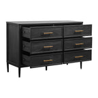  Oaklee 6 Drawer Dresser, Charcoal Finish