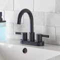  Clean Modern 4" Centerset Bathroom Faucet in Matte Black