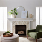  24x34 Gold Arched Large Wall Mirror for Bathroom or Living Room