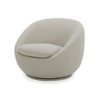  Mira Swivel Accent Chair, Cream Linen
