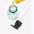 (3 pack)  Recycled Glass Foaming Soap Pump, Clear/ Black