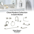  Clean Modern 4" Centerset Bathroom Faucet in Satin Nickel