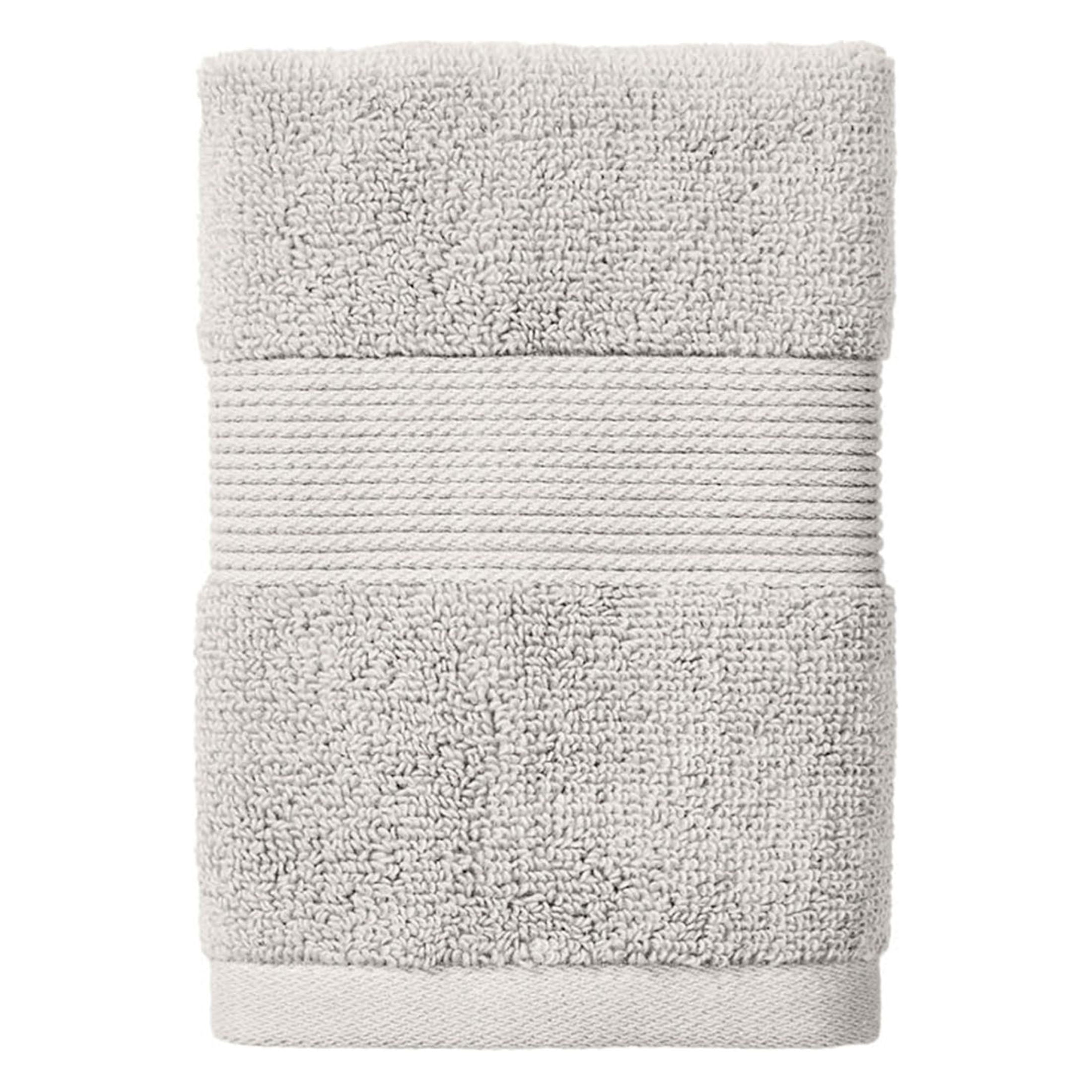  Signature Soft Solid 6 Piece Towel Set,Soft Silver