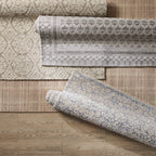 Beige Plaid Wool Indoor Area Rug, 7'10"x9'10"