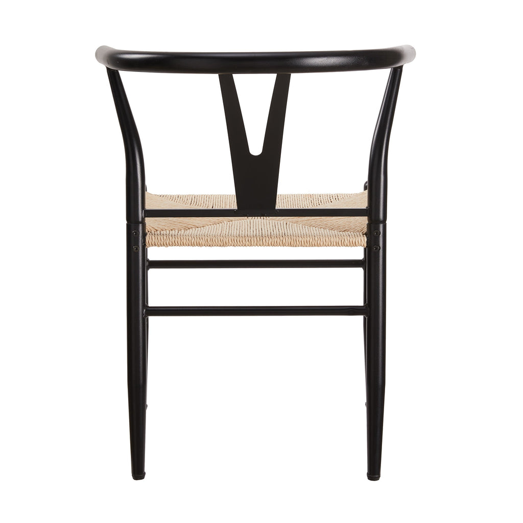  Springwood Wishbone Chair 2 Pack, Metal Base Black Finish