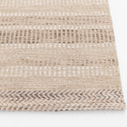  Brown Striped Lisa Runner Rug, 2'6"x8'