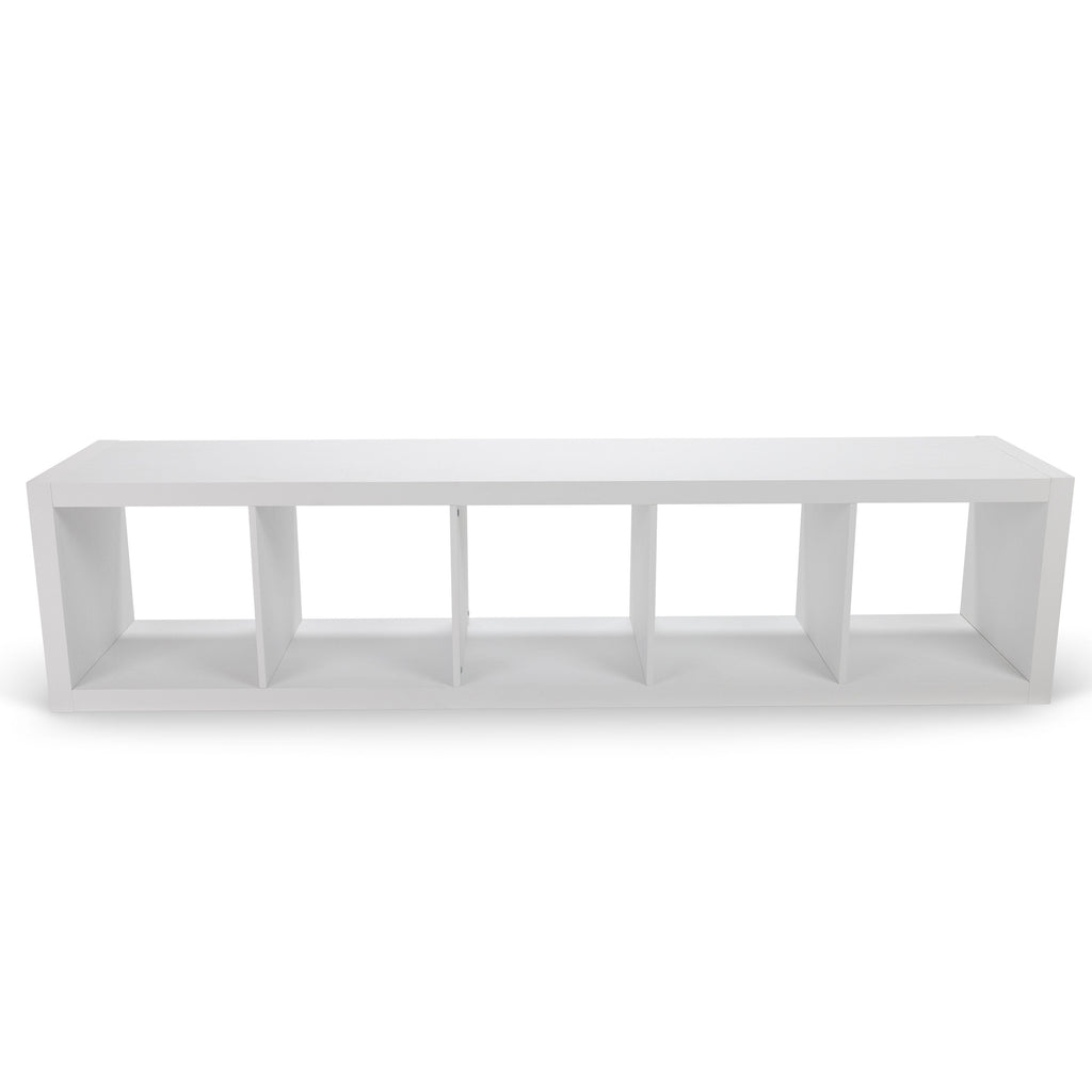  5 Cube Vertical Storage Organizer, White Texture