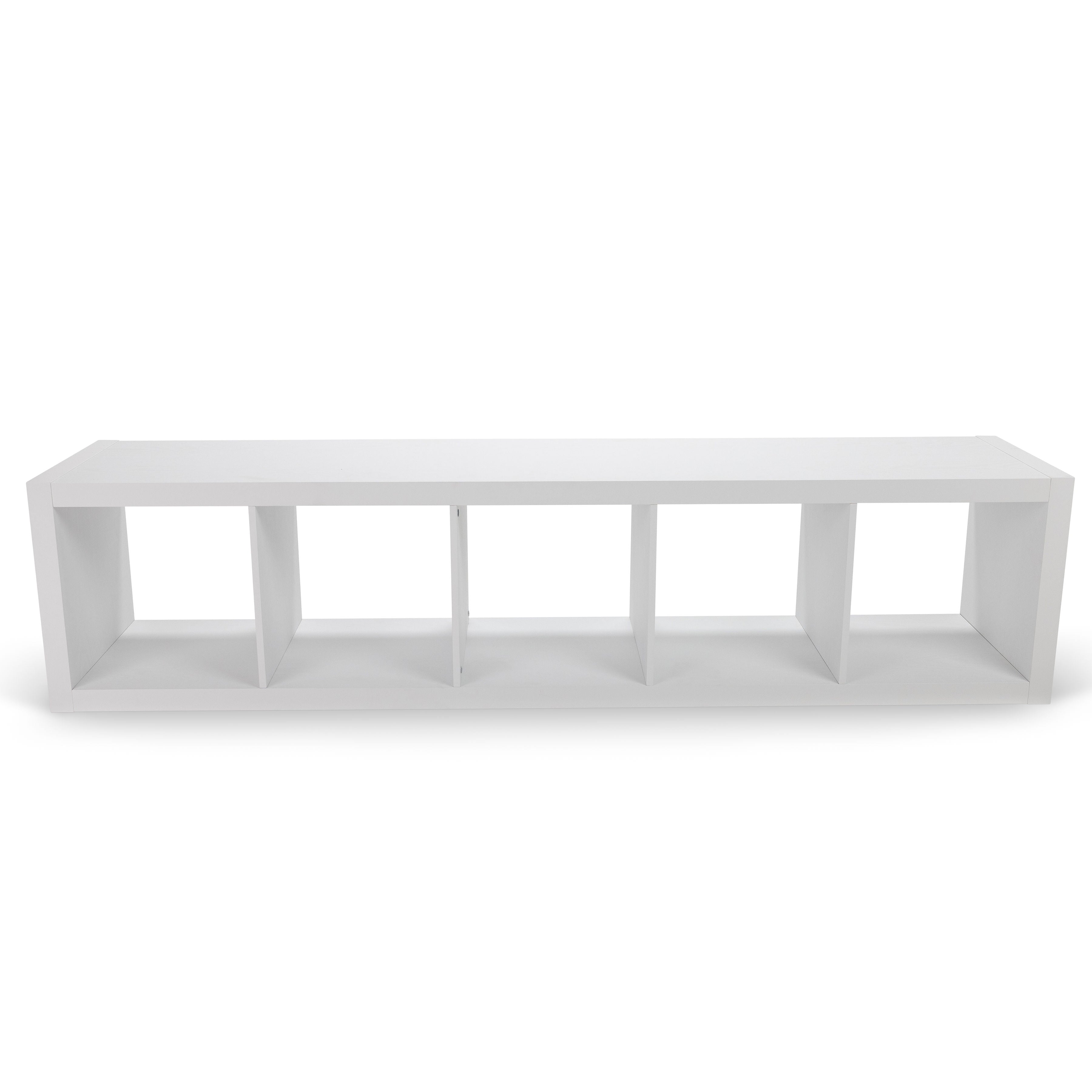  5 Cube Vertical Storage Organizer, White Texture