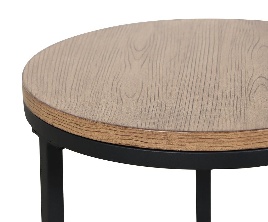  Marlow Outdoor 2pk Patio Nesting Tables, Black