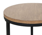  Marlow Outdoor 2pk Patio Nesting Tables, Black