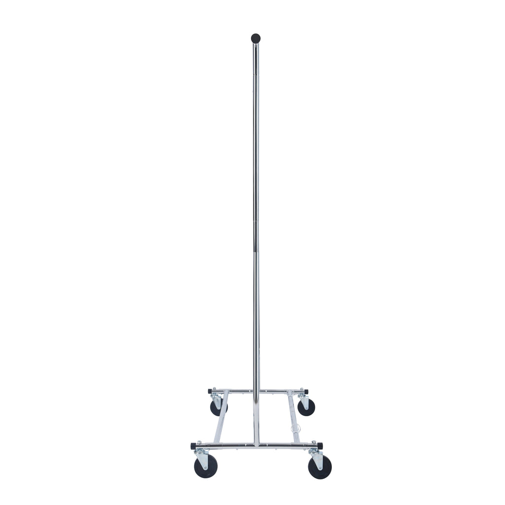  Heavy Duty Garment Drying Clothes Rack - Adjustable Height, Folding, Rolling, Metal, Silver - Closet Organization