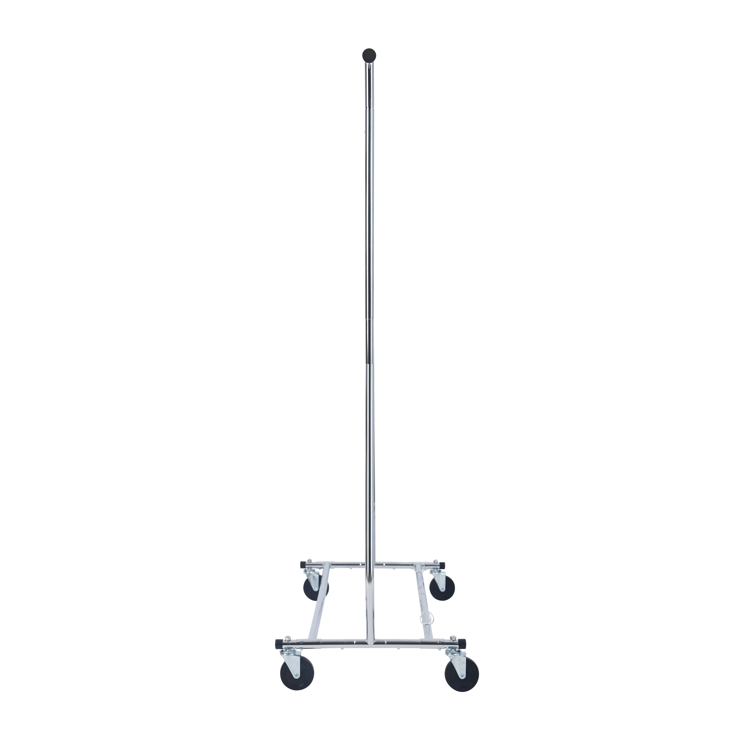  Heavy Duty Garment Drying Clothes Rack - Adjustable Height, Folding, Rolling, Metal, Silver - Closet Organization