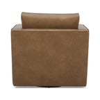  Steele Swivel Accent Chair, Camel Faux Leather