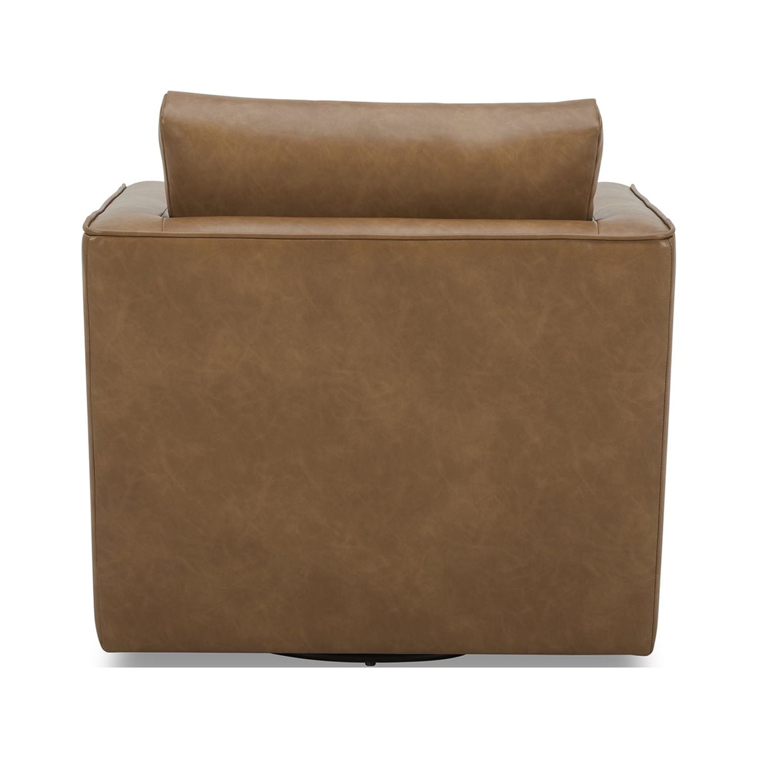  Steele Swivel Accent Chair, Camel Faux Leather