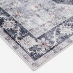 Washable Persian Area Rug, Gray, 7'2"x9'10"