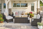  Rockport Ceramic Tile Outdoor Coffee Table, Brown