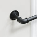  1" Wrought Iron Finish Industrial Pipe Single Curtain Rod 32-120"