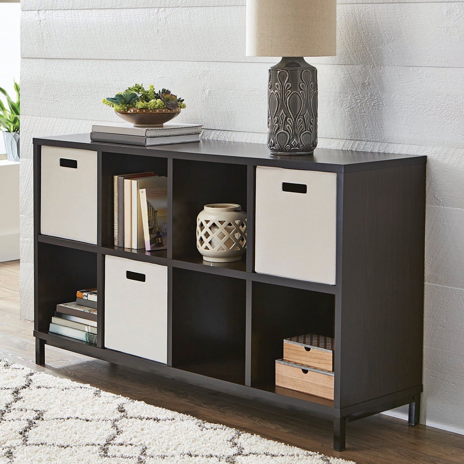 Homora™ 8-Cube Organizer with Metal Base, Vintage Walnut