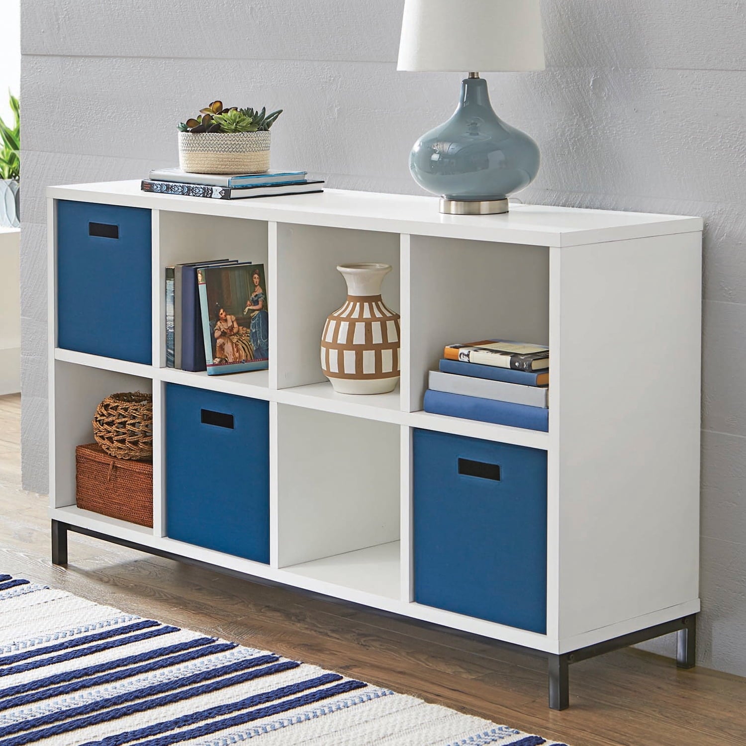 Homora™ 8-Cube Organizer with Metal Base, Vintage Walnut