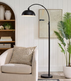  Black Finish Arch Dome Floor Lamp