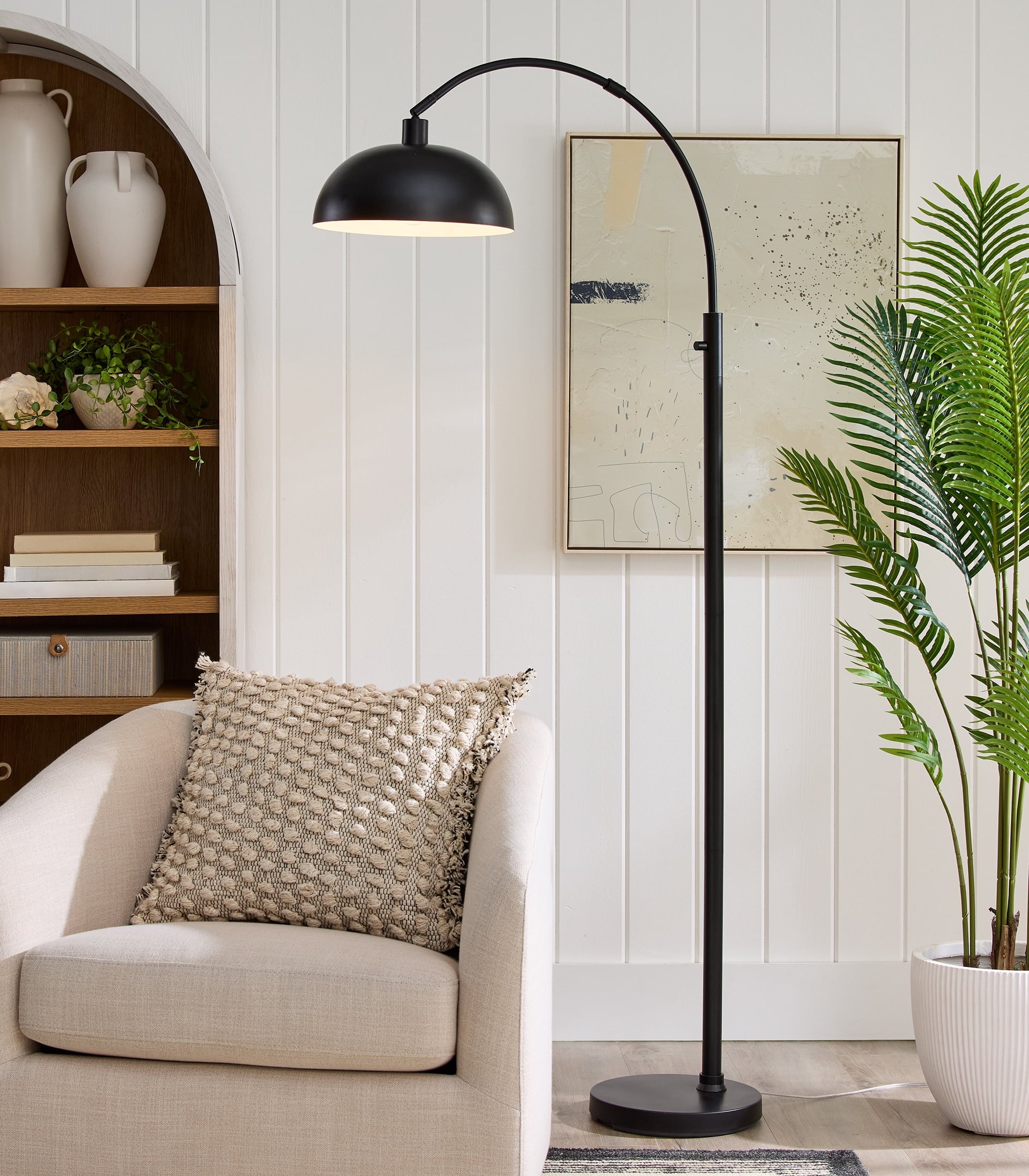  Black Finish Arch Dome Floor Lamp