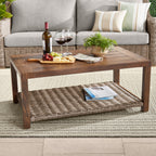 Homora™ Bellamy Outdoor 1pc Patio Coffee Table, Tan Wicker