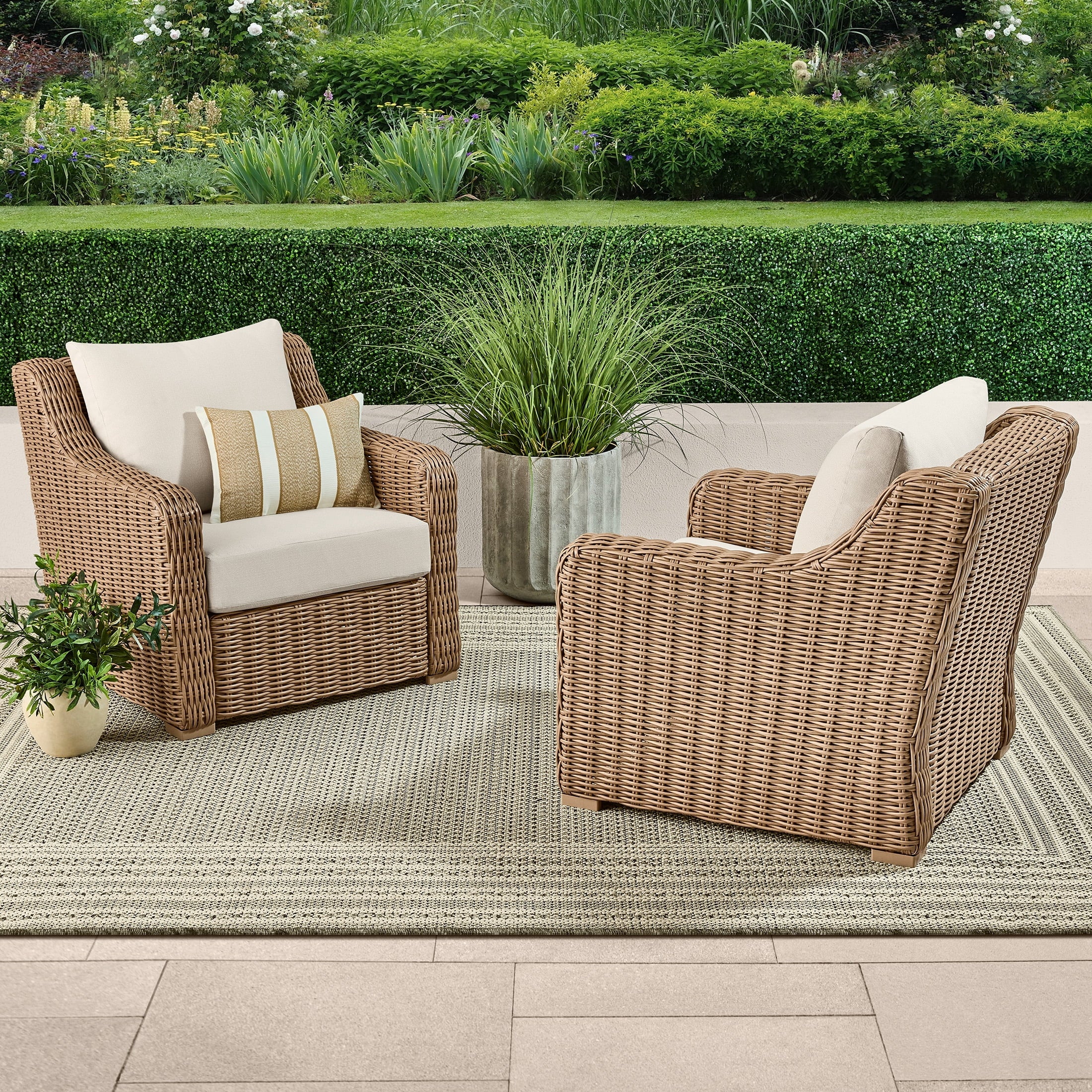 Homora™ Bellamy Outdoor 2pk Lounge Chairs, Dark Brown