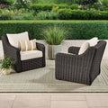  Bellamy Outdoor 2pk Lounge Chairs, Dark Brown
