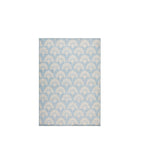  Blue Fan Palm Outdoor Washable Area Rug, 5' x 7'