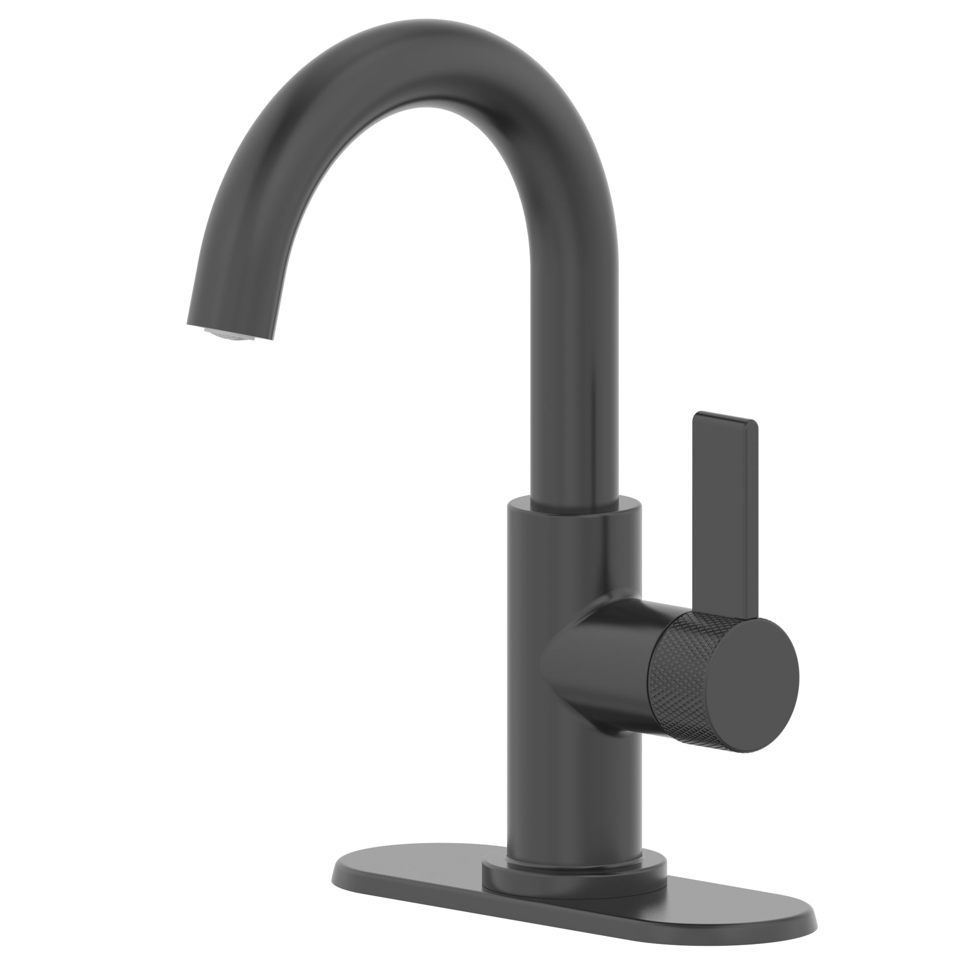 Homora™ Chrome Single Handle High-Arc Bathroom Faucet with Knurled Handle
