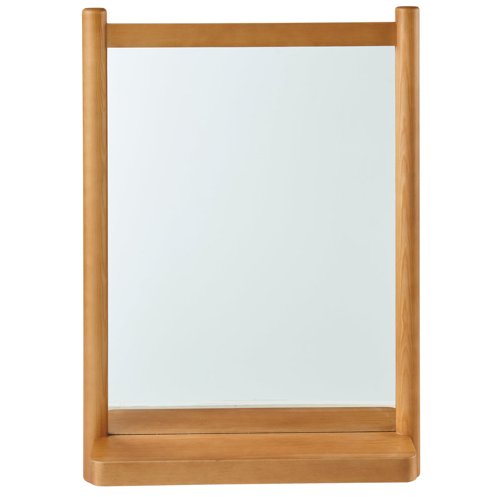  Craftsman Solid Wood Wall Mirror, 21.5 x 30 Inch, Natural Finish