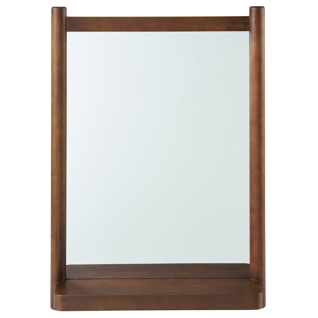  Craftsman Solid Wood Wall Mirror, 21.5 x 30 Inch, Walnut Finish