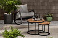  Marlow Outdoor 2pk Patio Nesting Tables, Black