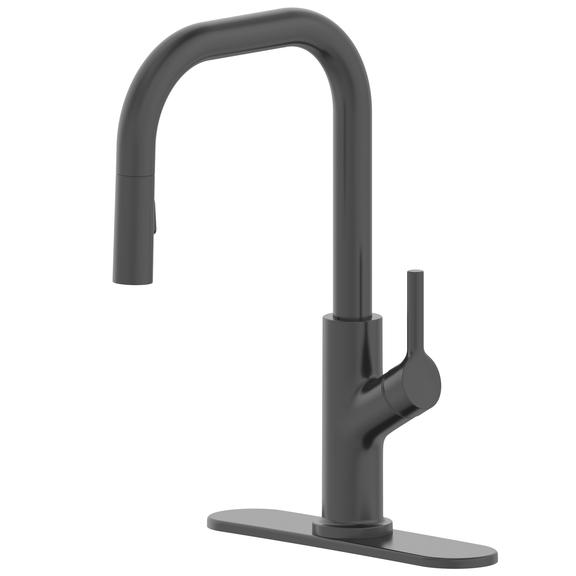  Sleek Simplicity Matte Black Pull Down Kitchen Faucet
