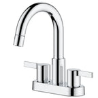  Clean Modern Chrome 4" Centerset Bathroom Faucet with Pull-Down Sprayer