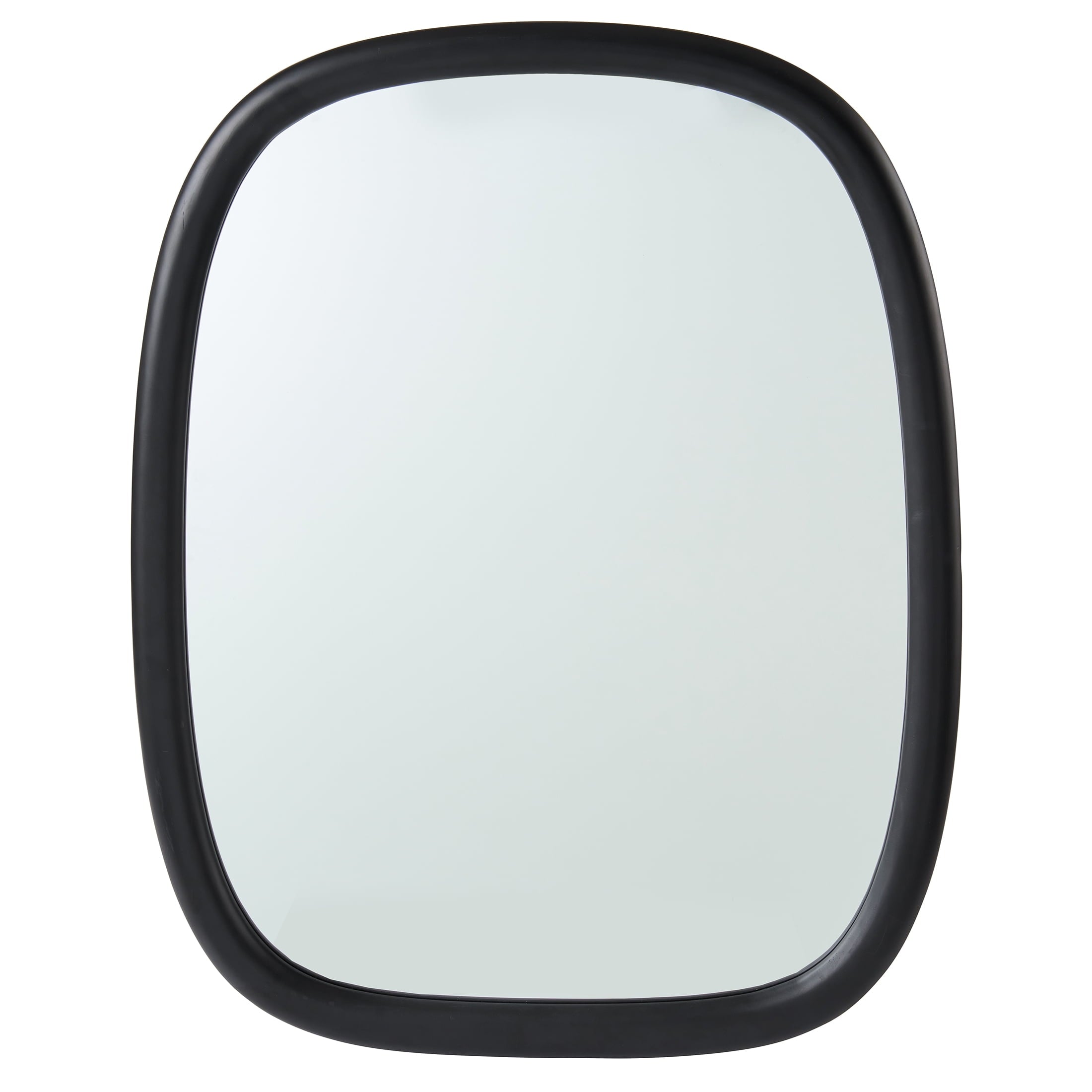  Soft Organic Wood Frame Wall Mirror, 24x30 Inch, Black