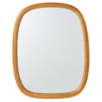  Soft Organic Wood Frame Wall Mirror, 24x30 Inch, Natural