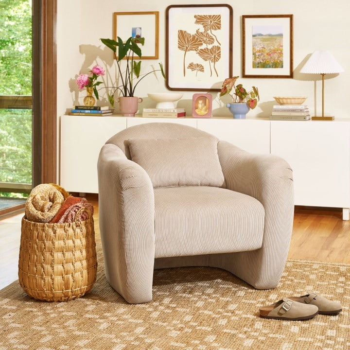 Homora™ Barrymore Teddy Accent Chair by Drew Barrymore, Cream Shearling