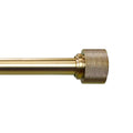 Homora™ 1" Satin Nickel Knurled Cylinder Curtain Rod, 42-120"
