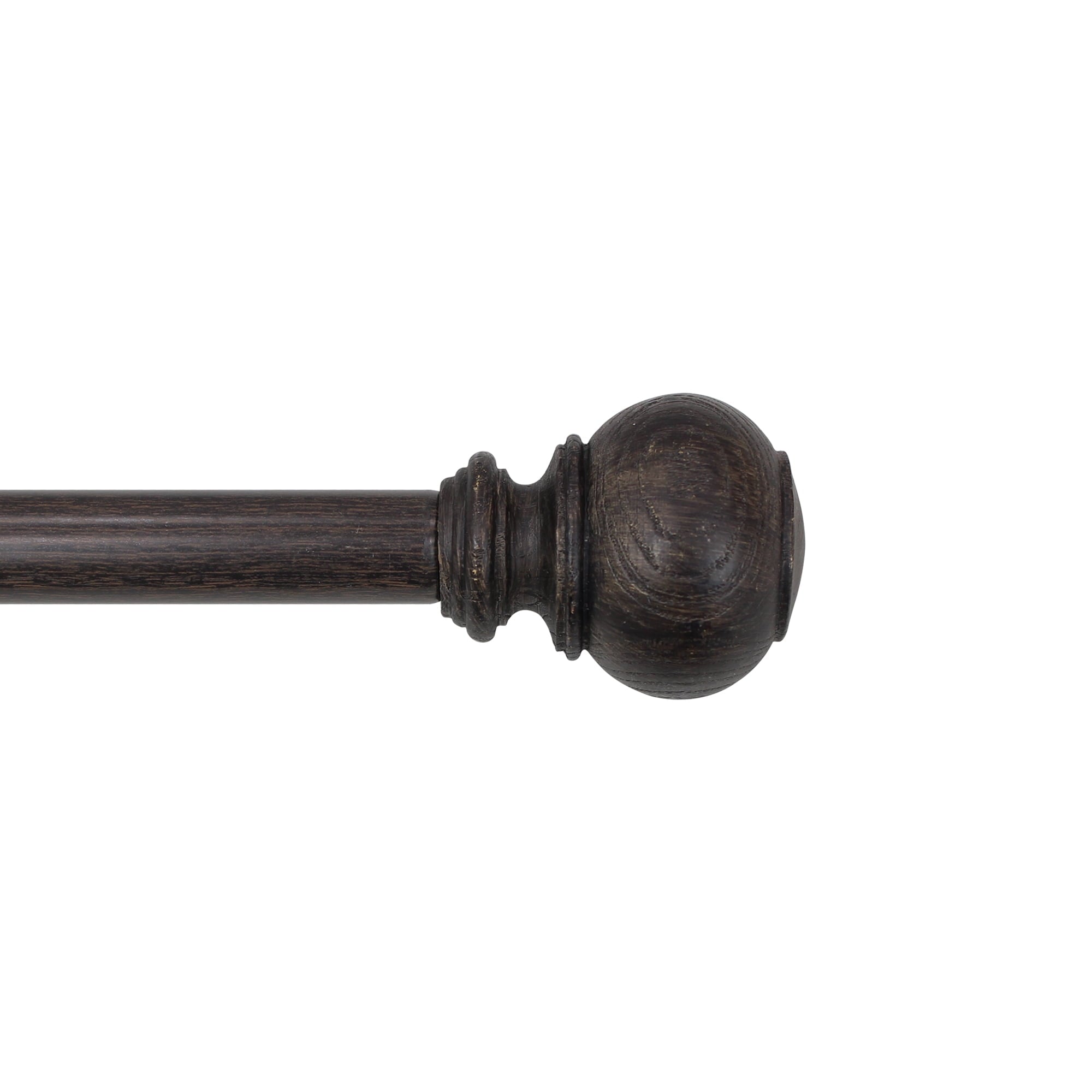 Homora™ 1 in. Natural Wood Poly Single Curtain Rod, 42-120"