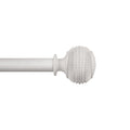  1" Textured Knob Curtain Rod, 42-120", White